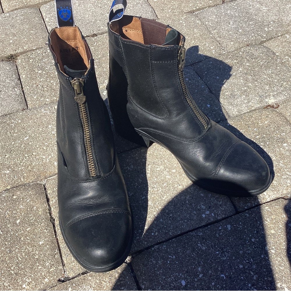 Ariat Black Leather womens  Boots with Zipper